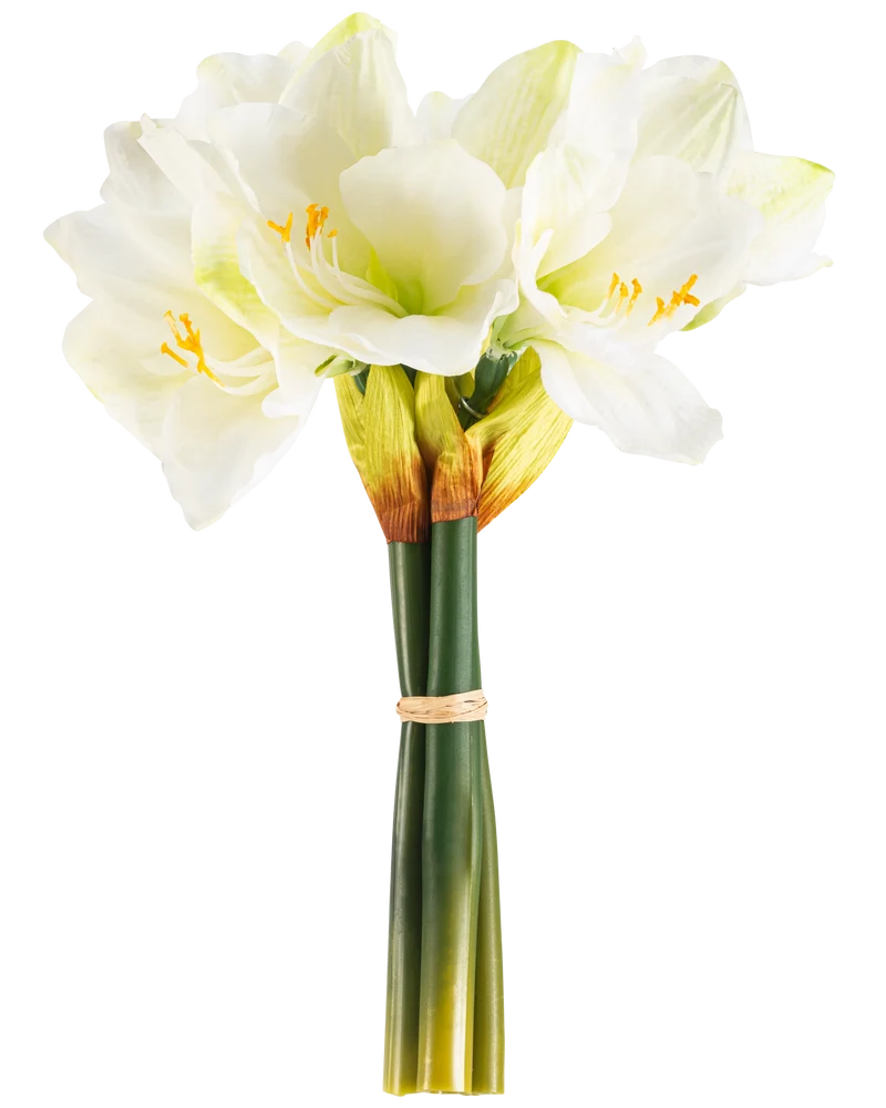 Kunstbloem Amaryllis Real Touch wit 36 cm