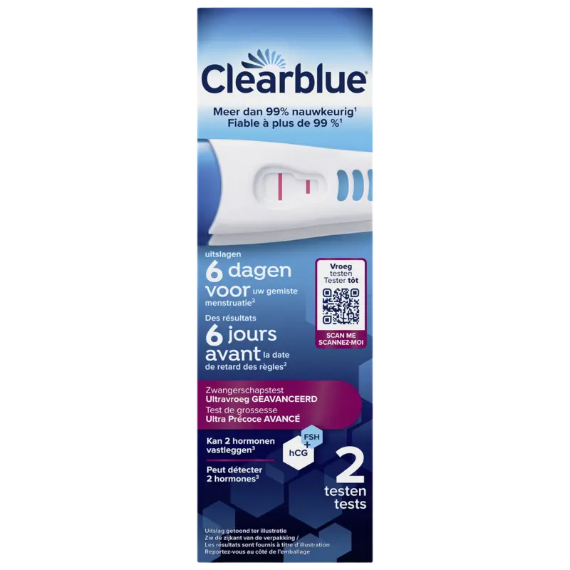 Clearblue Zwangerschapstest geavanceerd vroeg