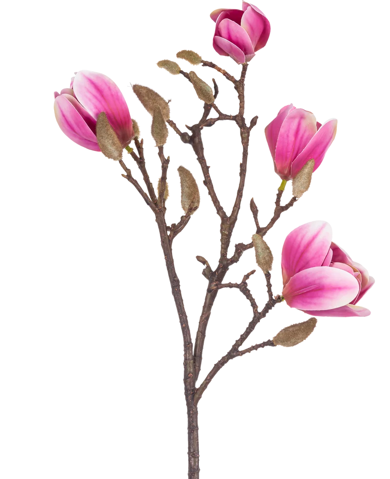 Kunstbloem Magnolia 50 cm roze
