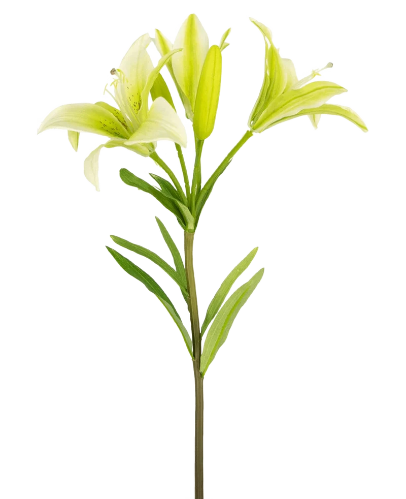 Kunstbloem Aziatische Lelie 66 cm wit