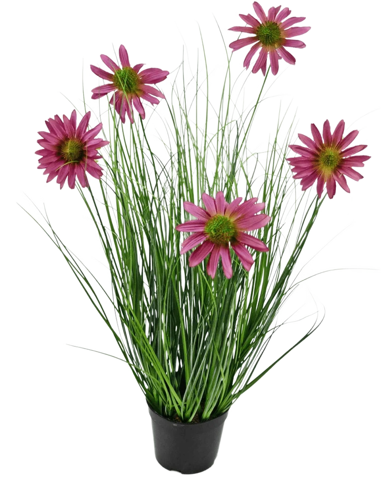 Kunst Grasplant Chrysanthemum 60 cm brandvertragend