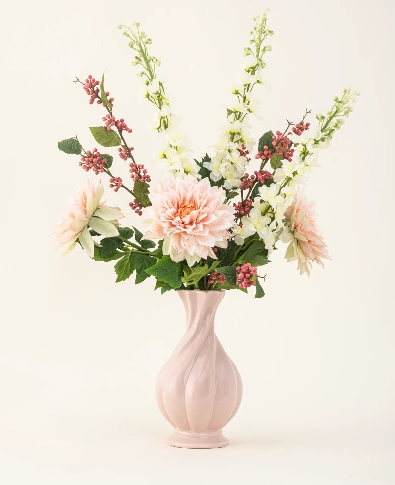 Zijden kunstbloemen boeket Morning Whisper