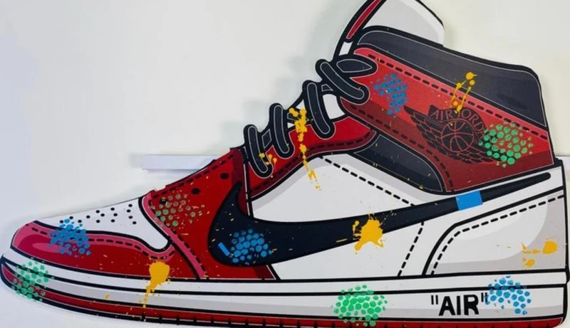 Artwork - NOBLE$$ (1990) Sneakers 'Jordan Off White'