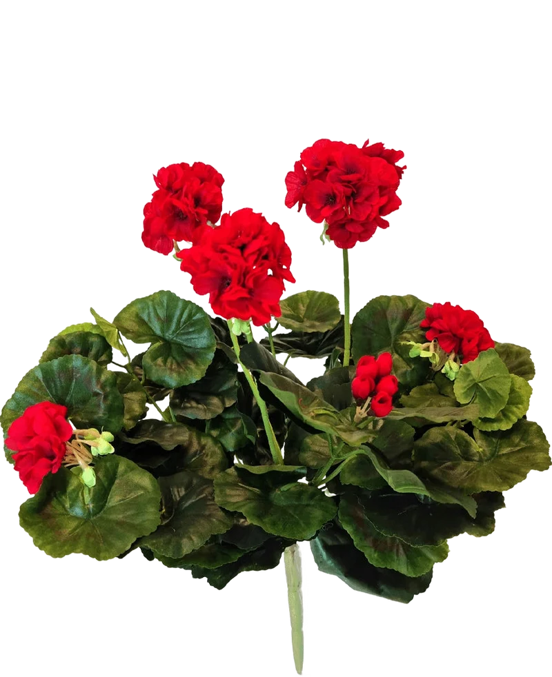 Kunst Geranium 40 cm rood