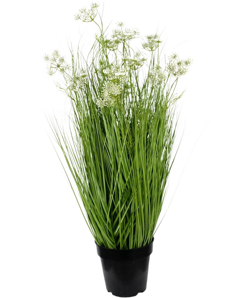 Kunstgras wortel bloemen uiengras 90cm brandvertragend