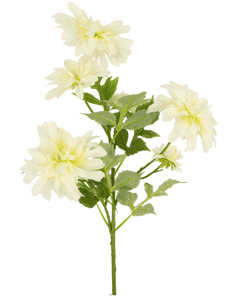 Kunstbloem Dahlia 60 cm wit