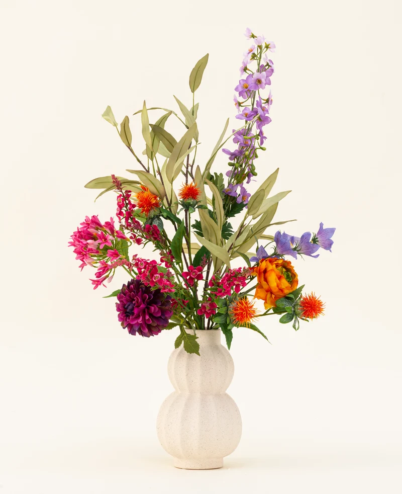 Zijden kunstbloemen boeket Colourful Svenski