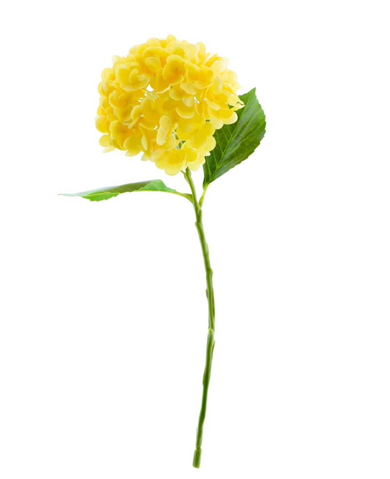 Kunstbloem Charlotte hortensia Real Touch Geel 49 cm