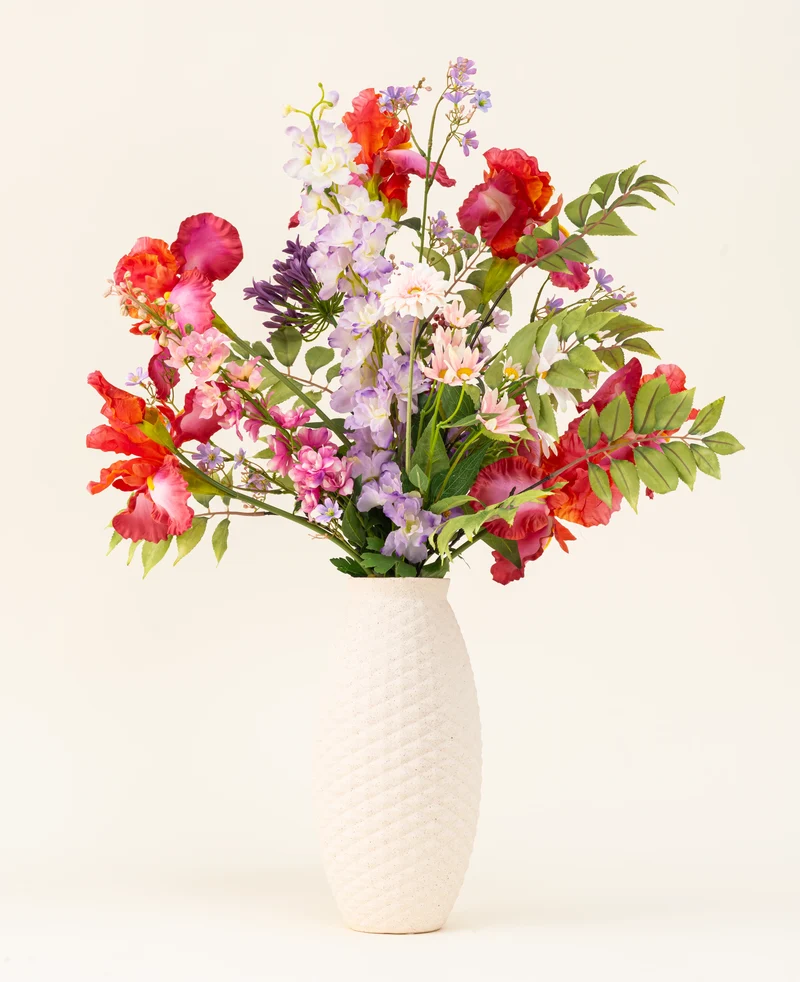 Zijden kunstbloemen boeket Pink Pop