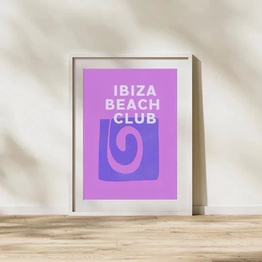 Wall Print - Ibiza Beach Club Vacay Poster