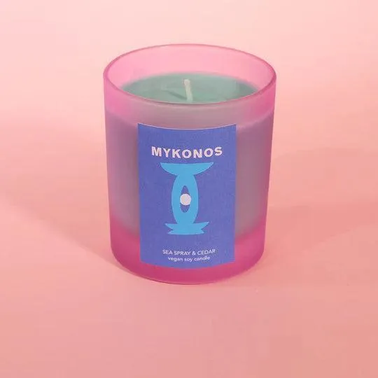 Candle - Sea Spray & Cedar Mykonos Vacay Kaars