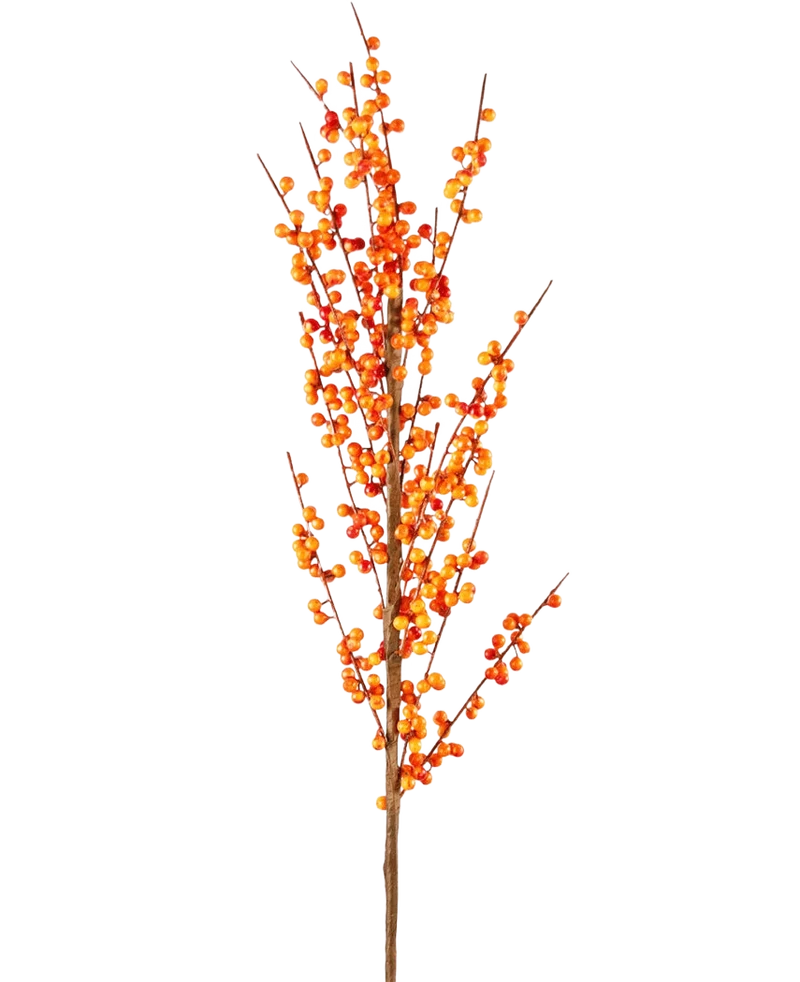 Kunsttak Ilex 100 cm oranje