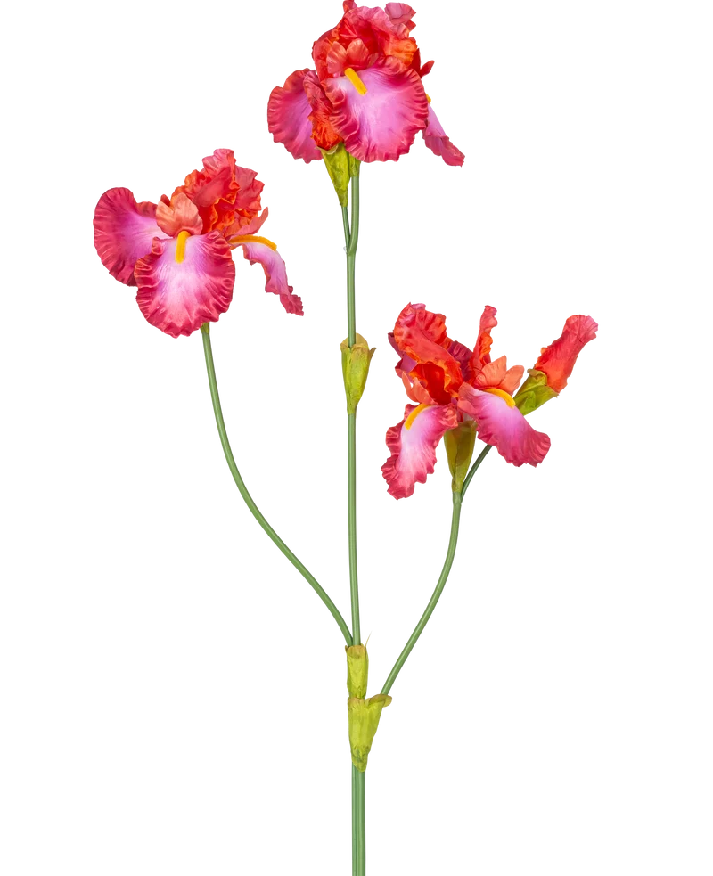Kunstbloem Iris 102 cm rood