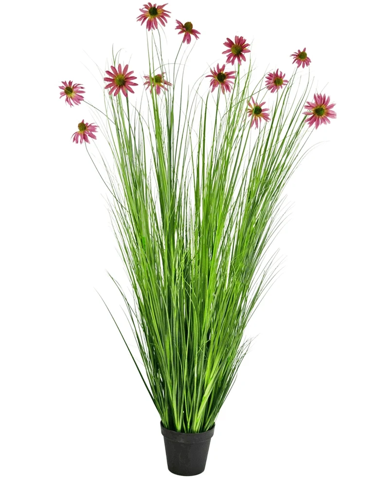 Kunst Grasplant Chrysanthemum 180 cm brandvertragend