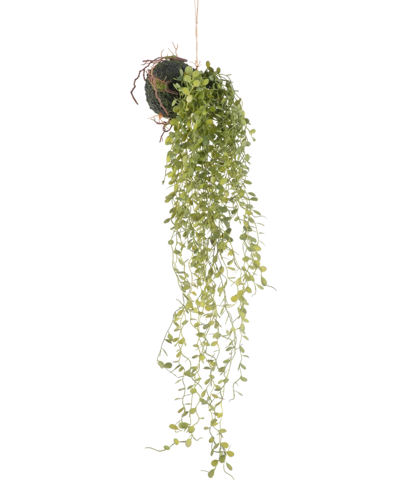 Kunst hangplant Vetplant bal 58 cm
