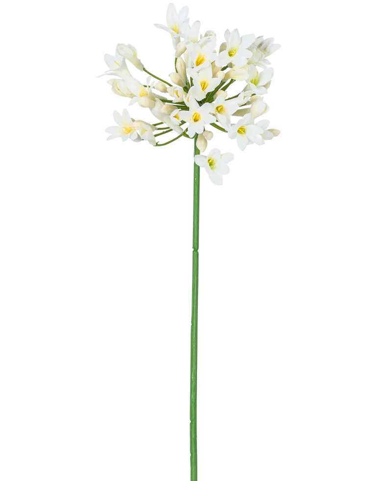 Kunstbloem Agapanthus 77 cm wit