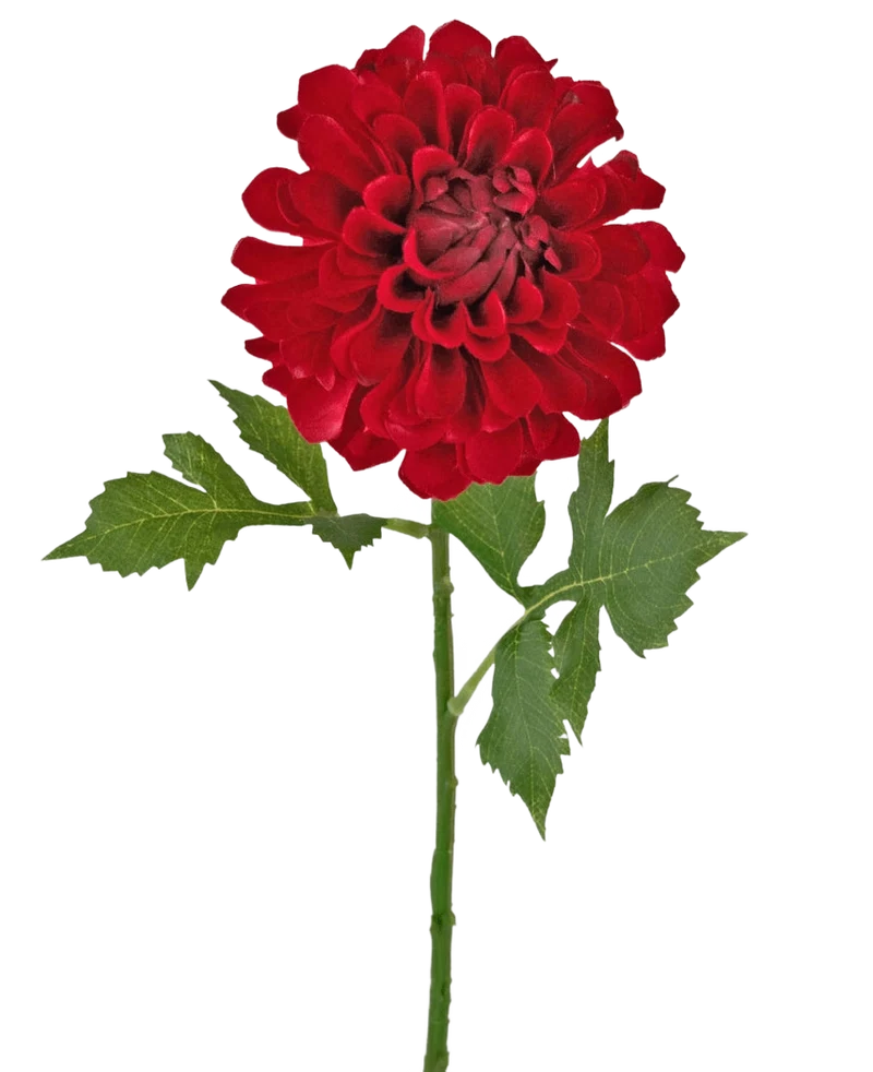 Kunstbloem Dahlia 50 cm rood