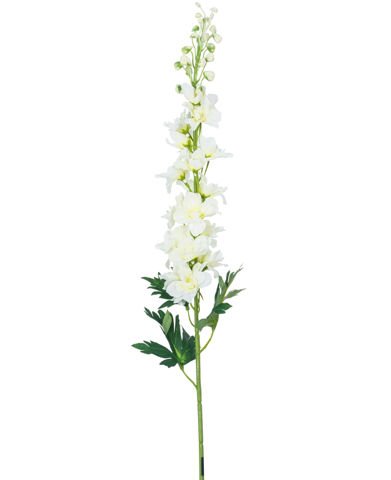 Kunstbloem Delphinium 79 cm wit