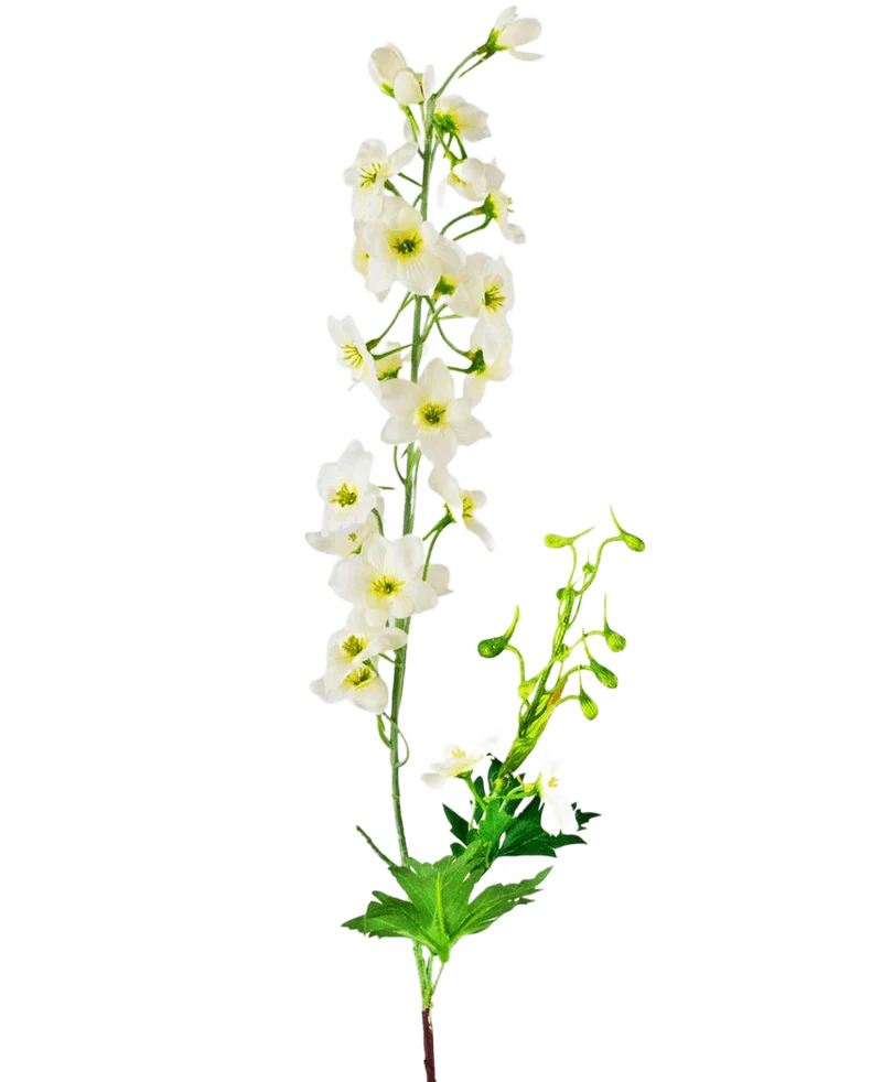 Kunstbloem Delphinium 79 cm wit