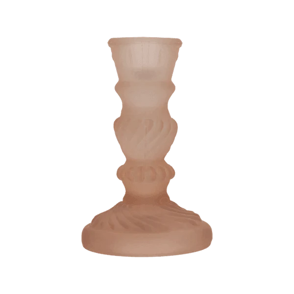 Kandelaar - Glas Frosted Blush antiek