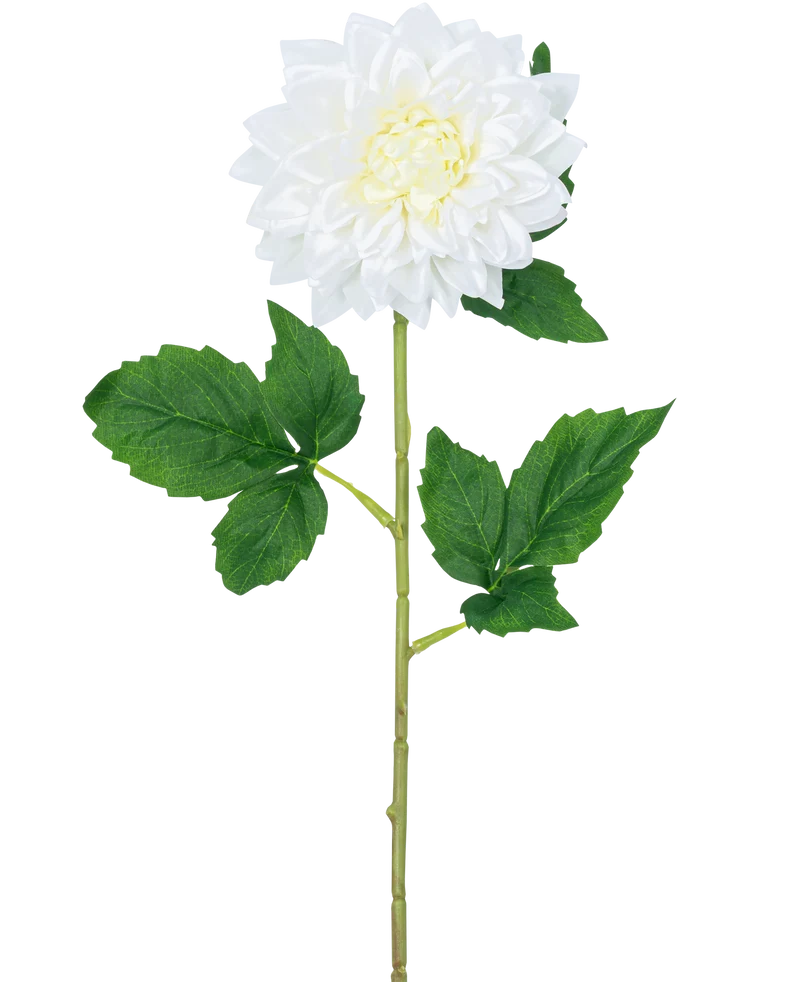 Kunstbloem Dahlia Real Touch wit 54 cm