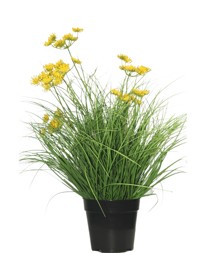 Kunst Grasplant Asteraceae 50 cm brandvertragend