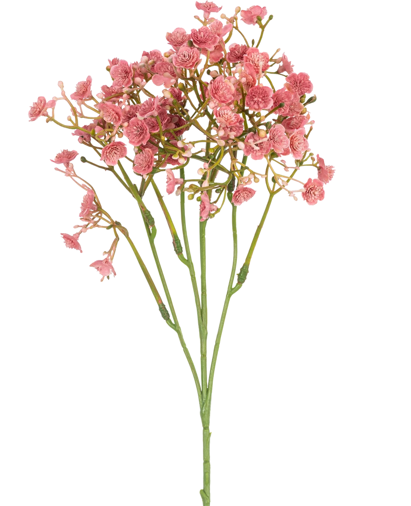Kunsttak Gipskruid 48 cm vintage roze