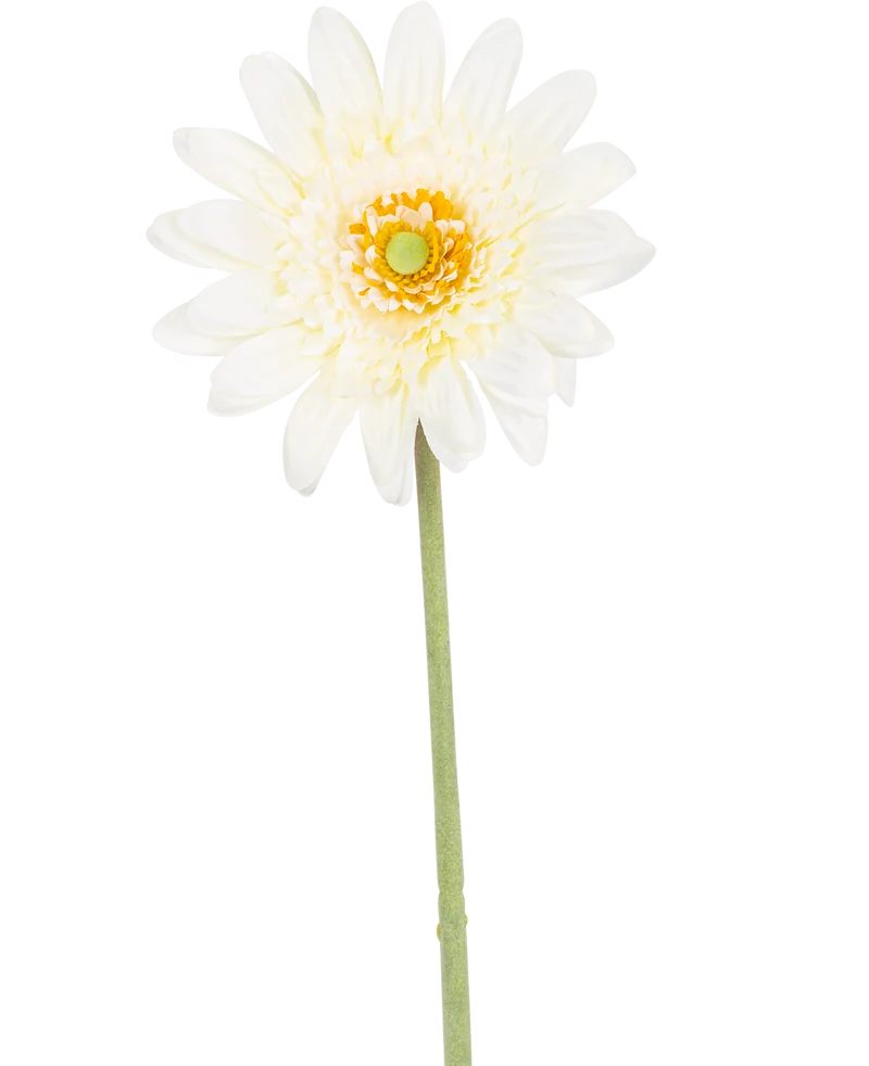 Kunstbloem Gerbera 53 cm wit