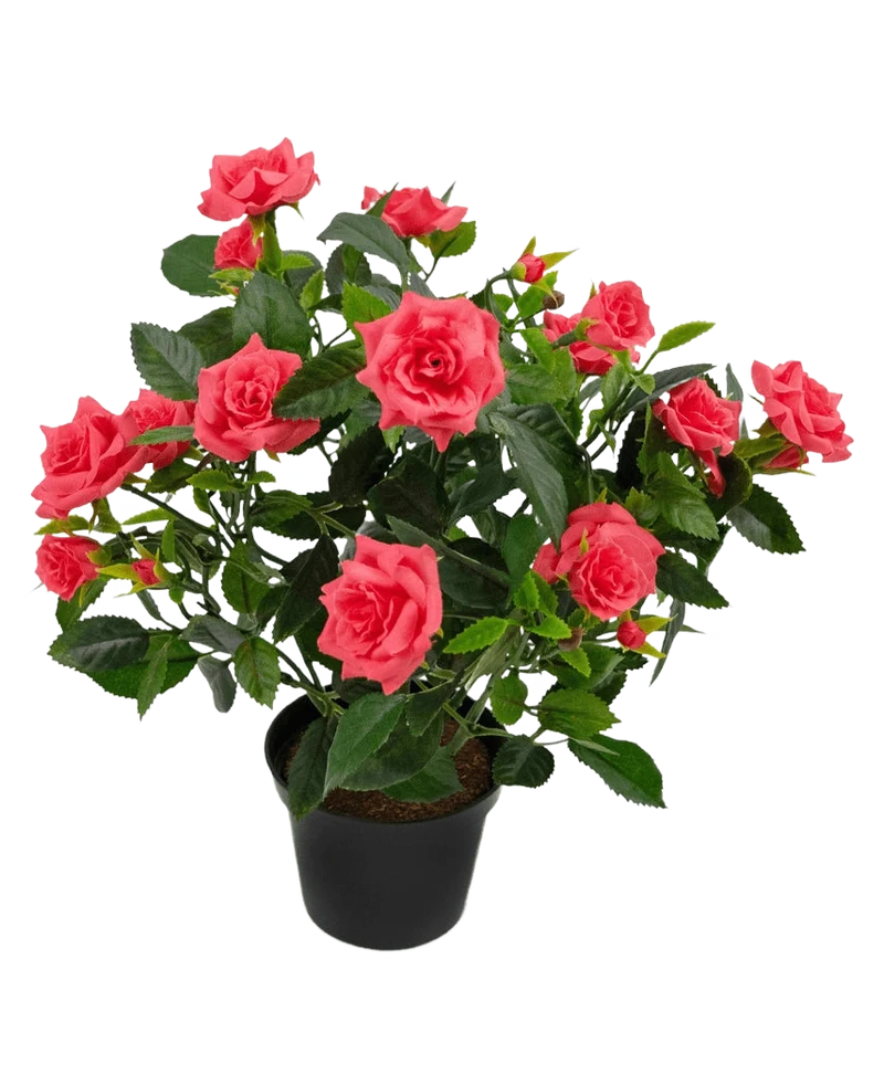 Kunstplant mini rose UV 35 cm