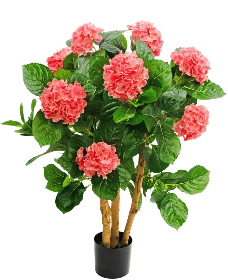 Kunstplant Hortensia UV 85 cm roze
