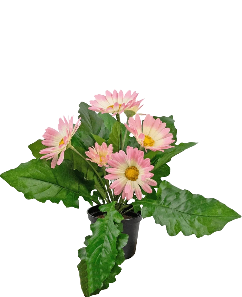 Kunstplant Gerbera UV 28 cm roze
