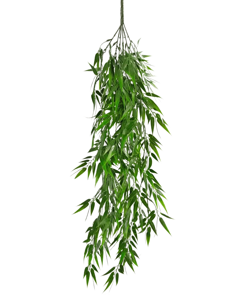 Kunst hangplant Bamboe UV 80 cm
