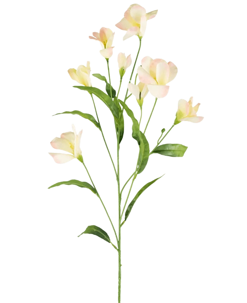 Kunst Rhododendron Azalea Real Touch Crème/roze 80cm