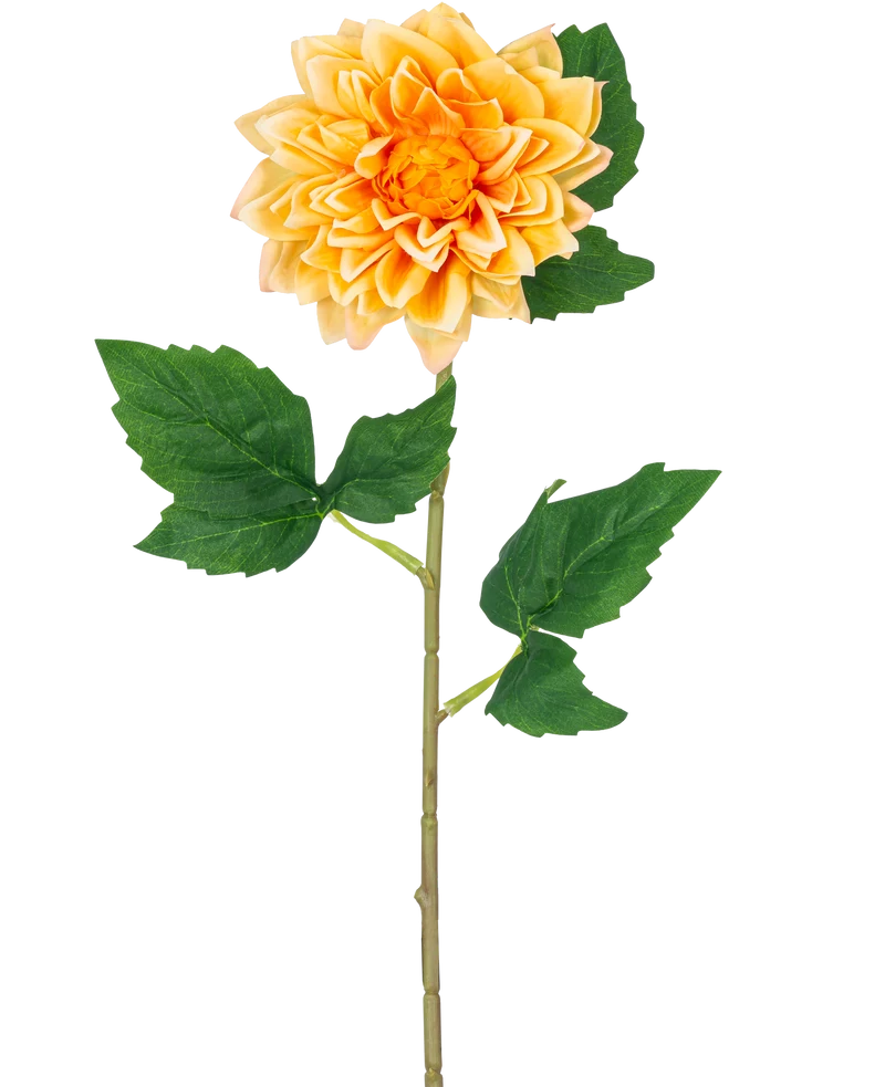Kunstbloem Dahlia Real Touch geel 54 cm
