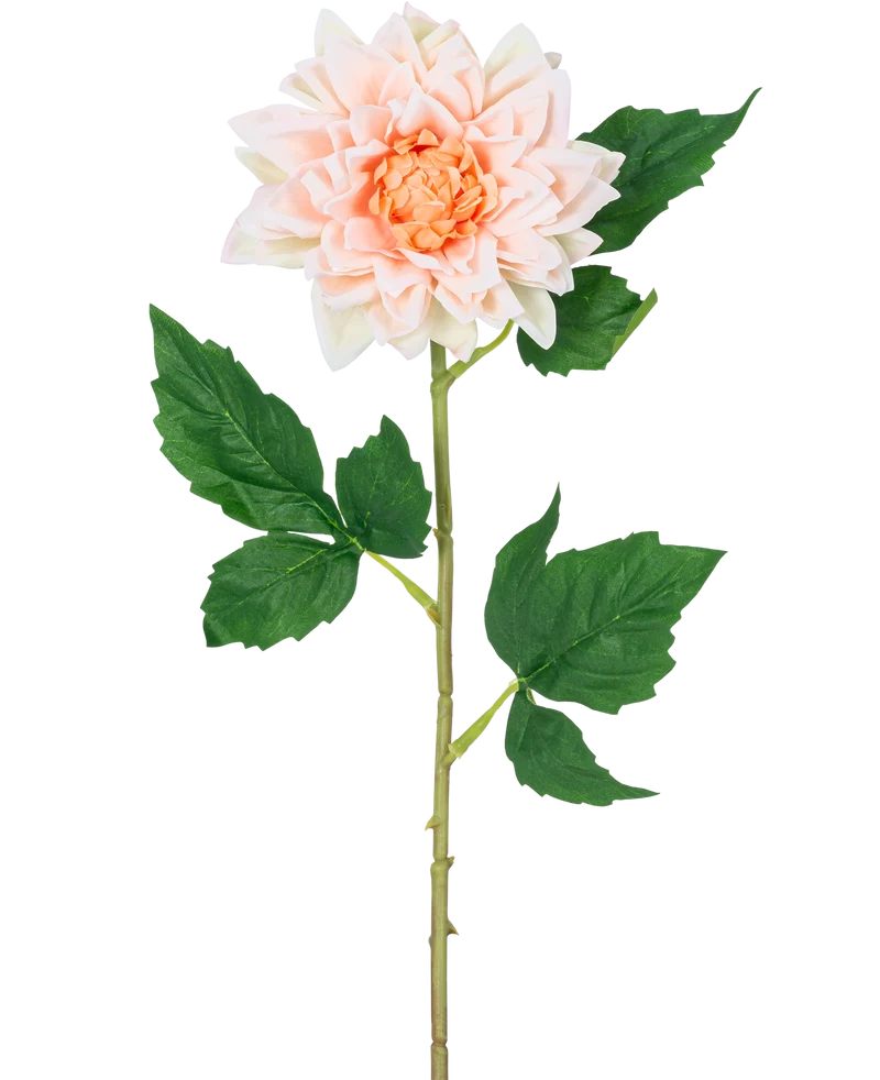 Kunstbloem Dahlia Real Touch champagne 54 cm