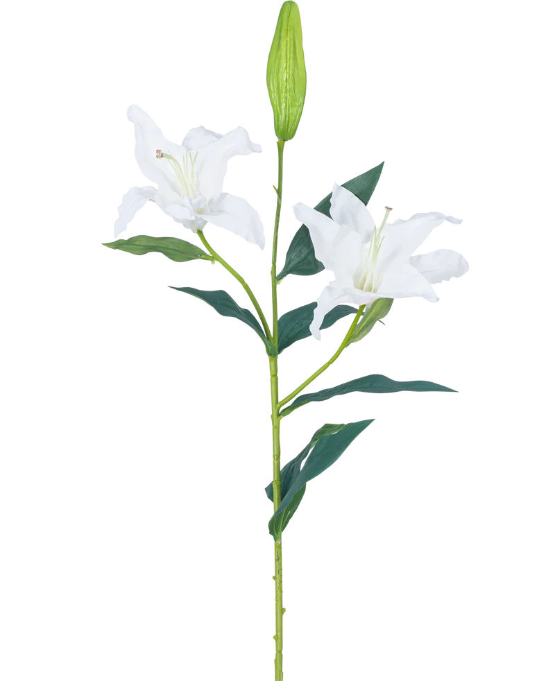 Kunstbloem Lelie Real Touch wit 95 cm