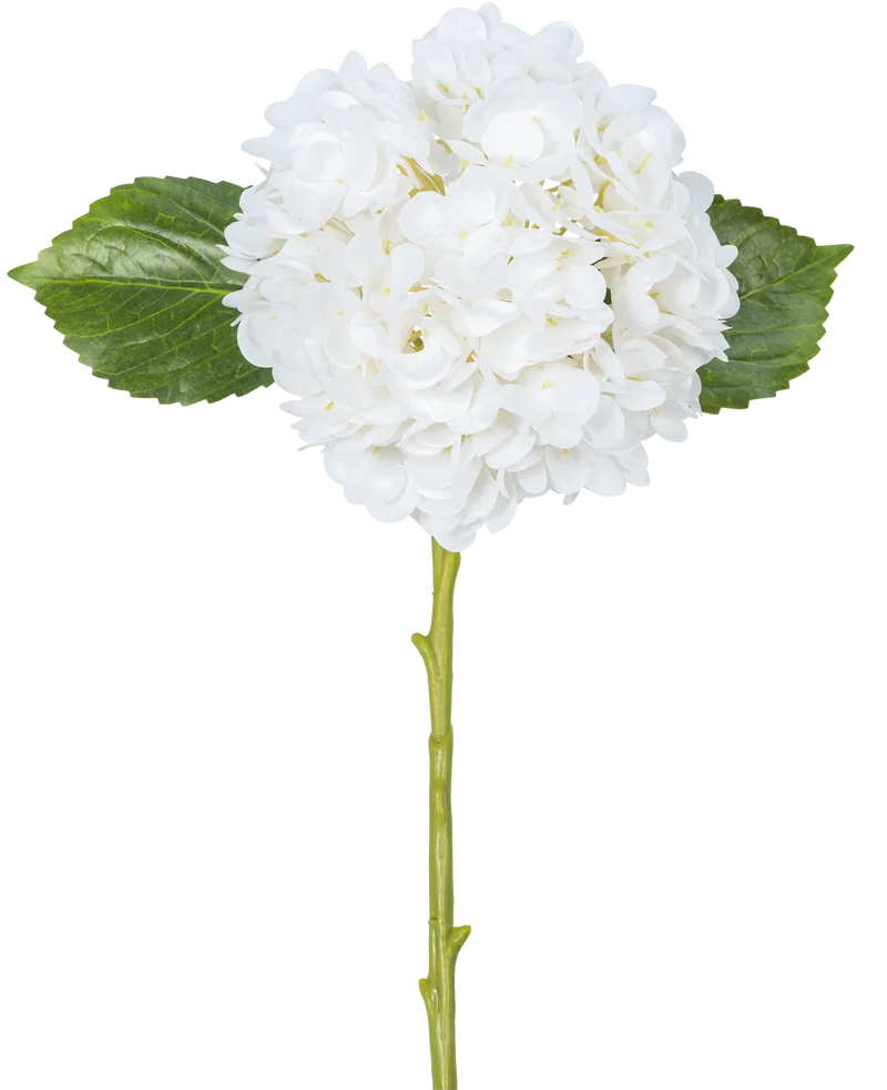 Kunstbloem Hortensia Real Touch Wit 49 cm
