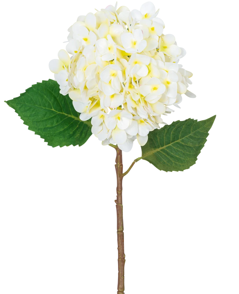 Kunstbloem Hortensia Real Touch Crème 58 cm