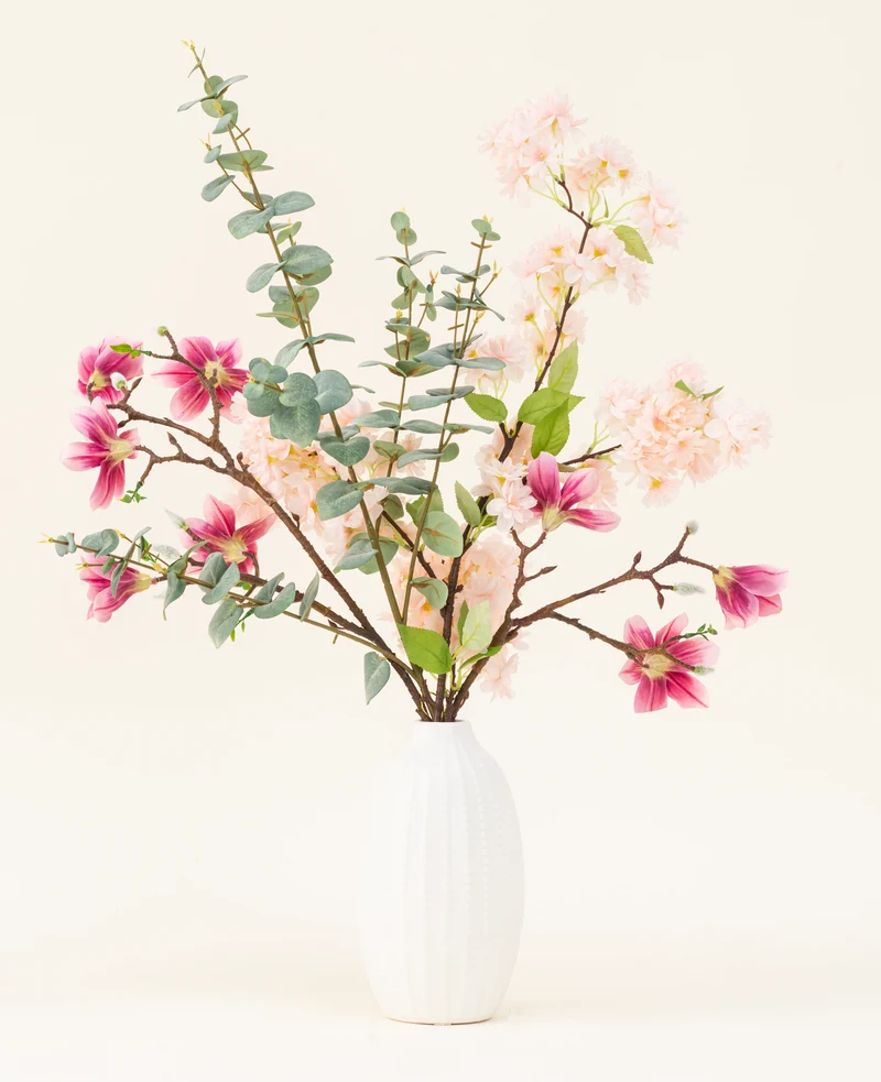 Zijden kunstbloemen boeket Featherlight Florals