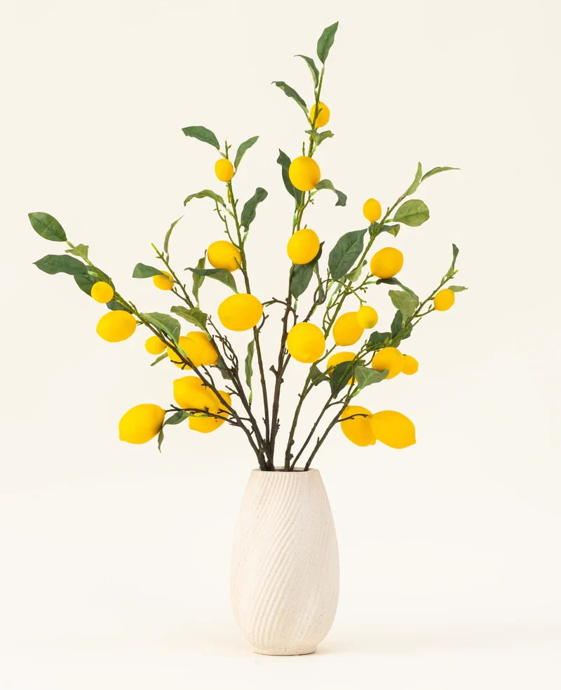 Zijden kunstbloemen boeket Lemons