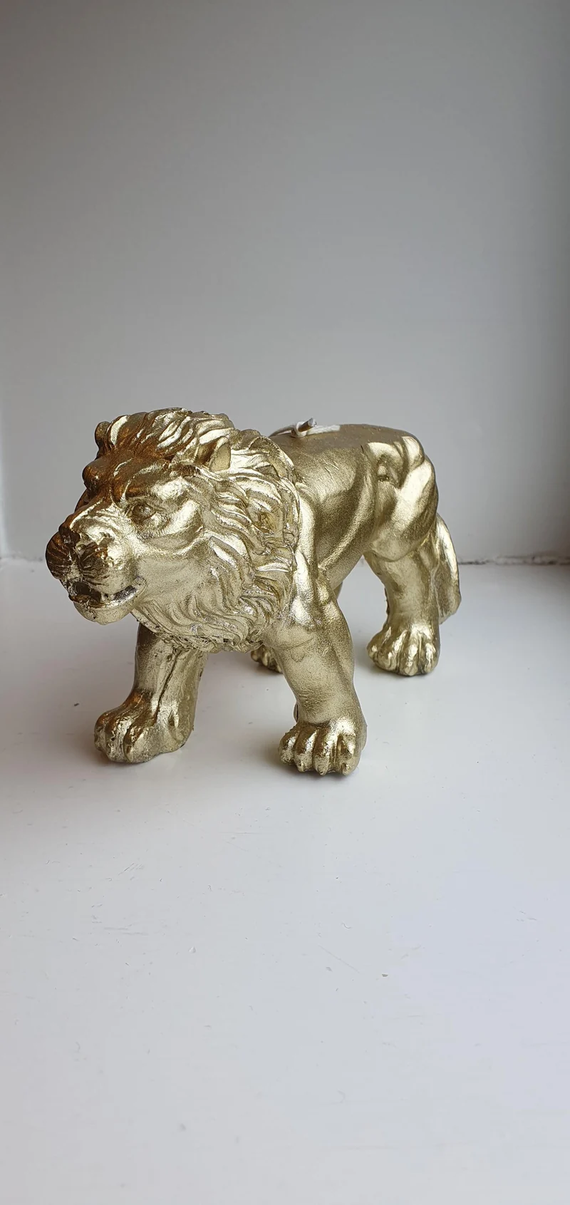 Kaars Leeuw Goudkleurig