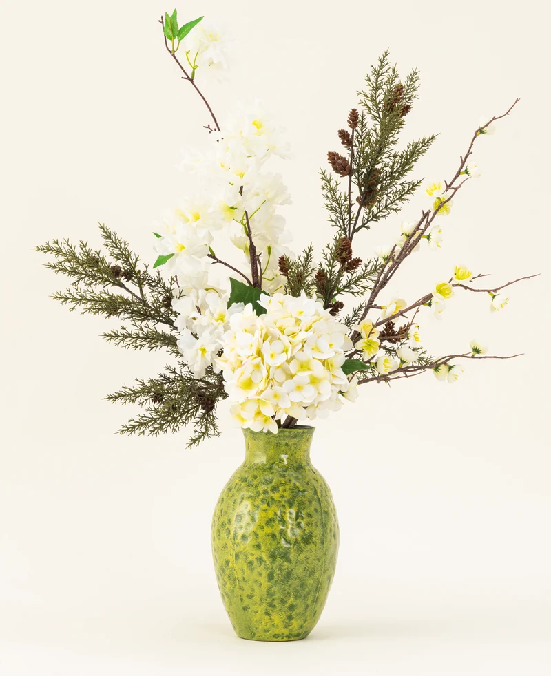 Zijden kunstbloemen boeket Earthlight