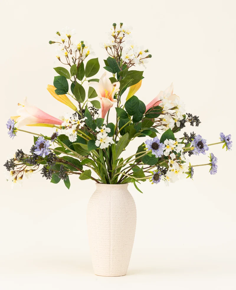 Zijden kunstbloemen boeket Blush & Bloom