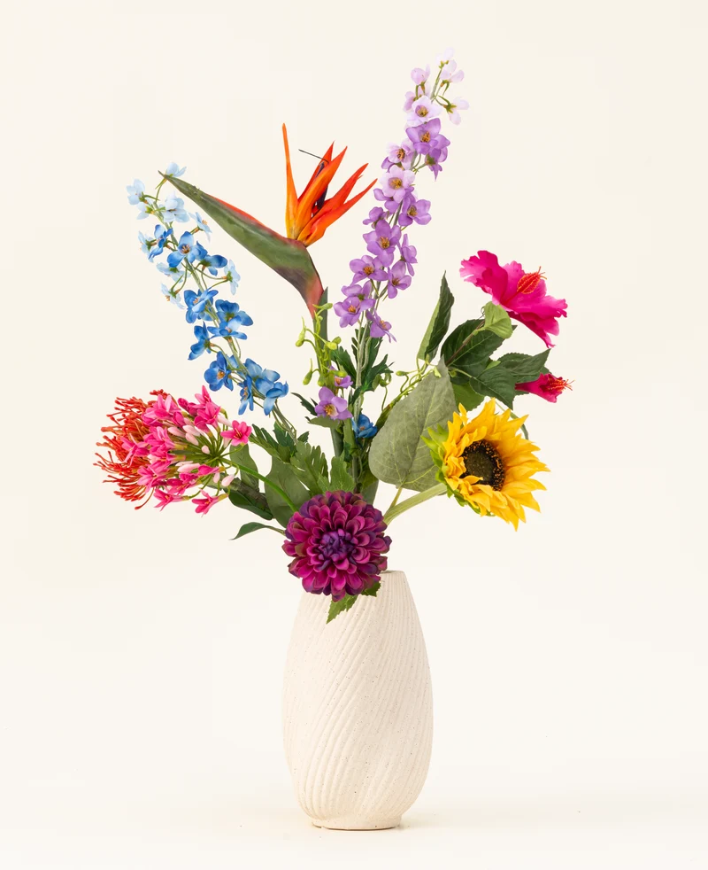 Zijden kunstbloemen boeket Garden Melody
