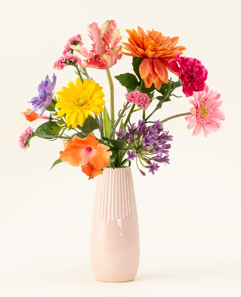 Zijden kunstbloemen boeket Candy Petals