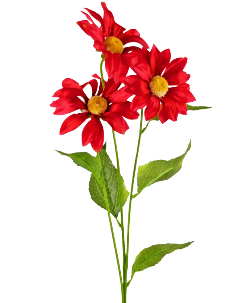 Kunstbloem Madelief 78 cm rood