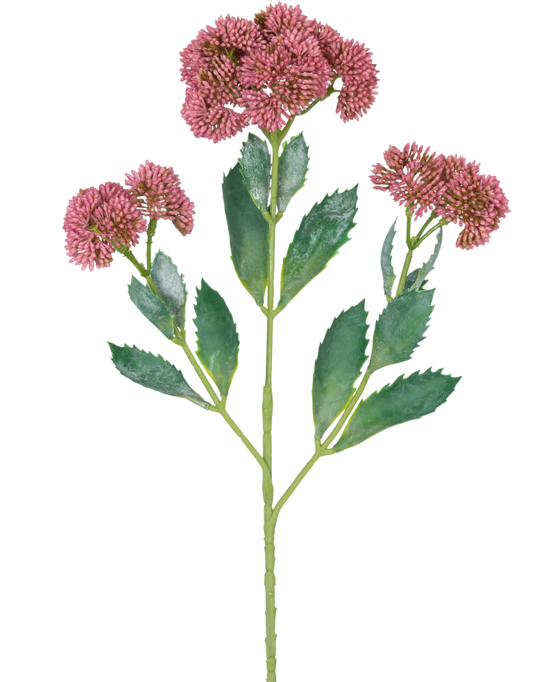 Kunsttak Sedum 48 cm rood