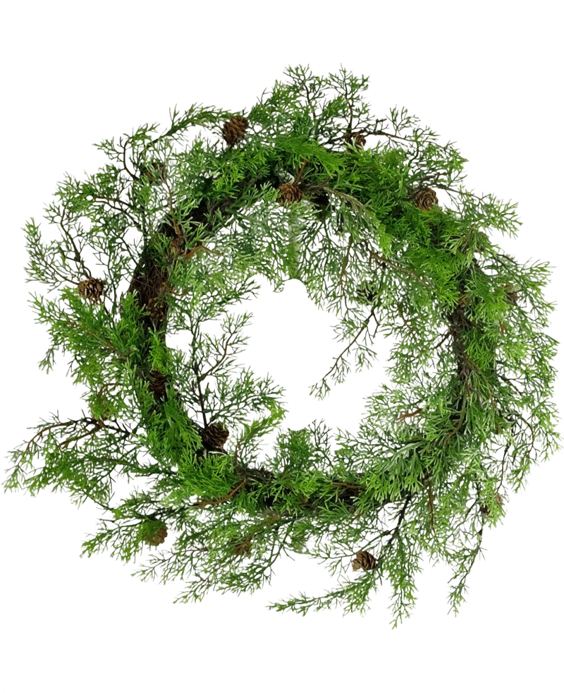 Kunstkrans Grenen 50cm groen