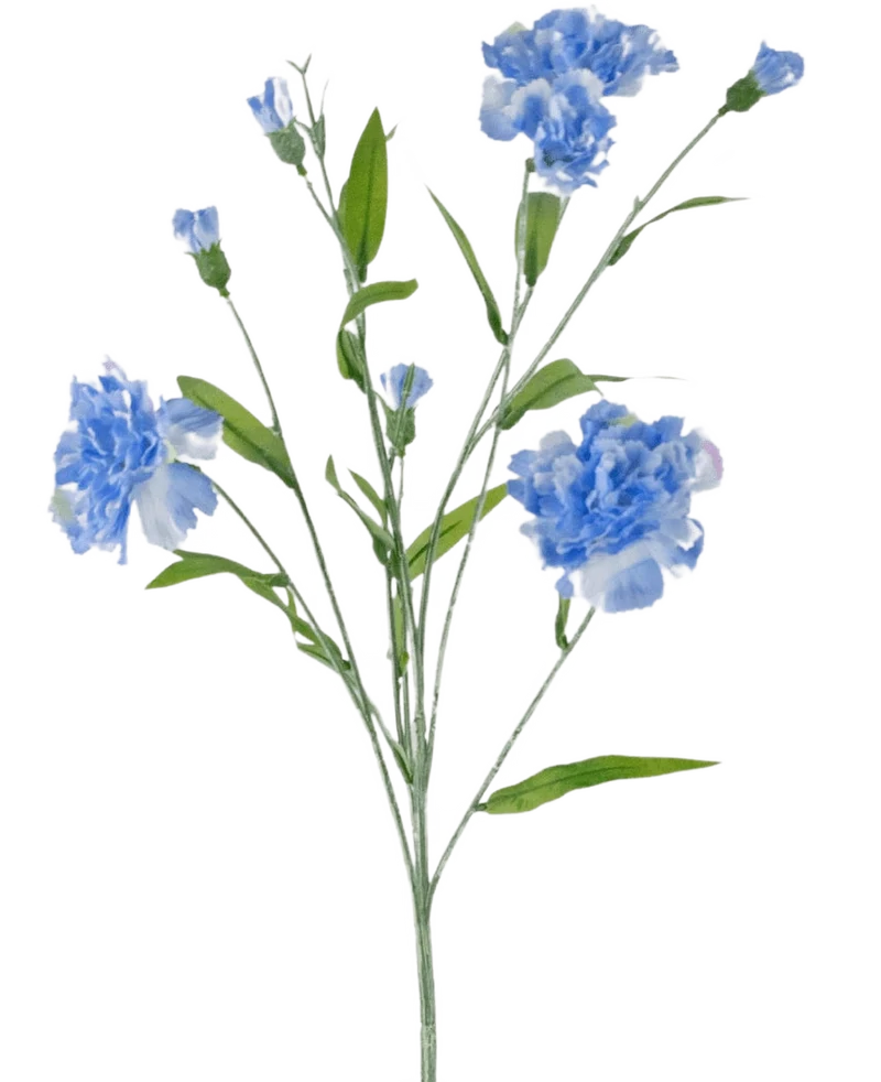 Kunstbloem Anjer tros 70 cm blauw