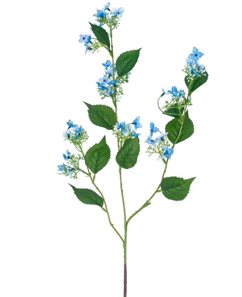 Kunstbloem Wilde Hydrangea 93 cm blauw